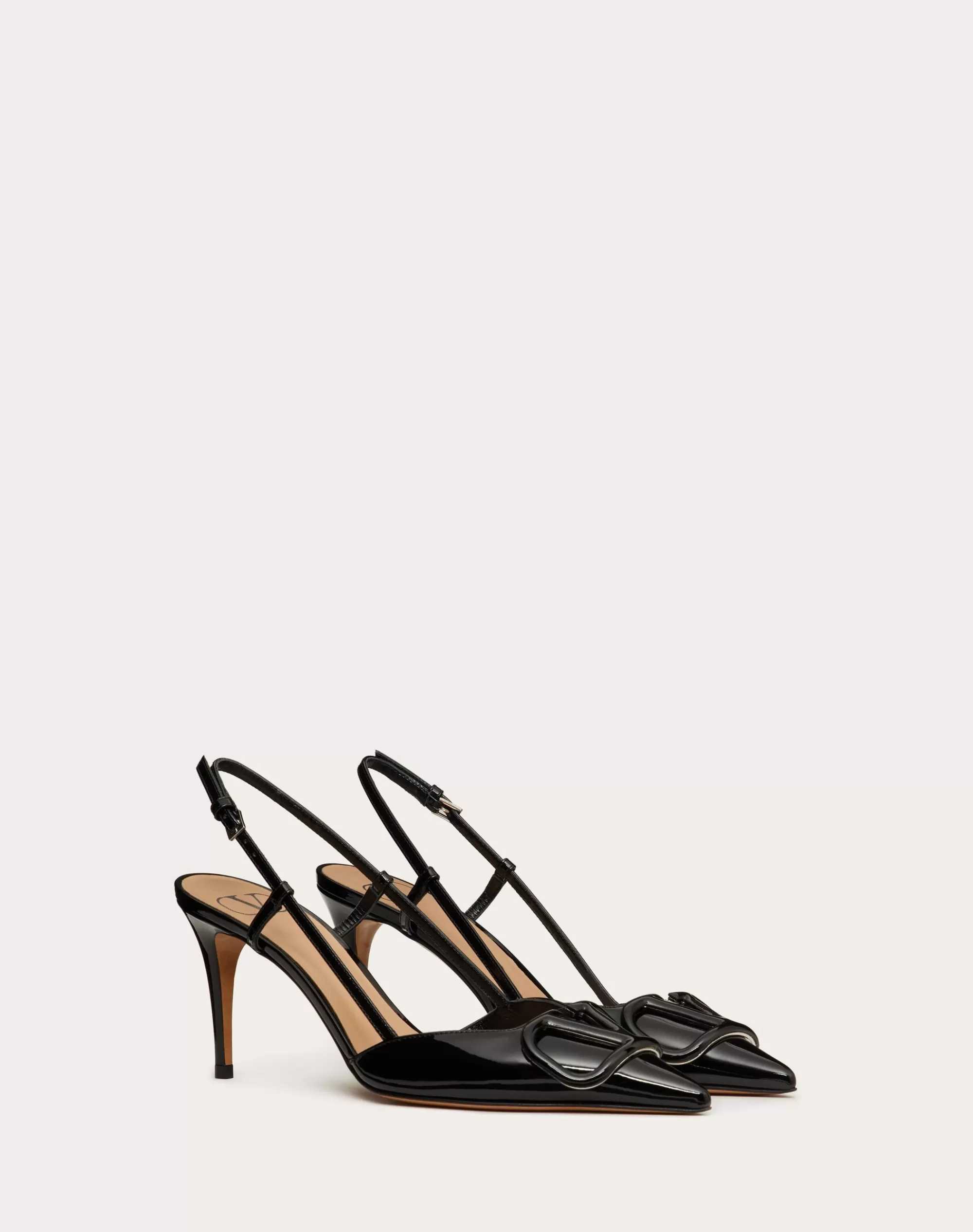 Valentino VLOGO SIGNATURE PATENT LEATHER SLINGBACK PUMP 80MM / 3.15 IN. Best Sale