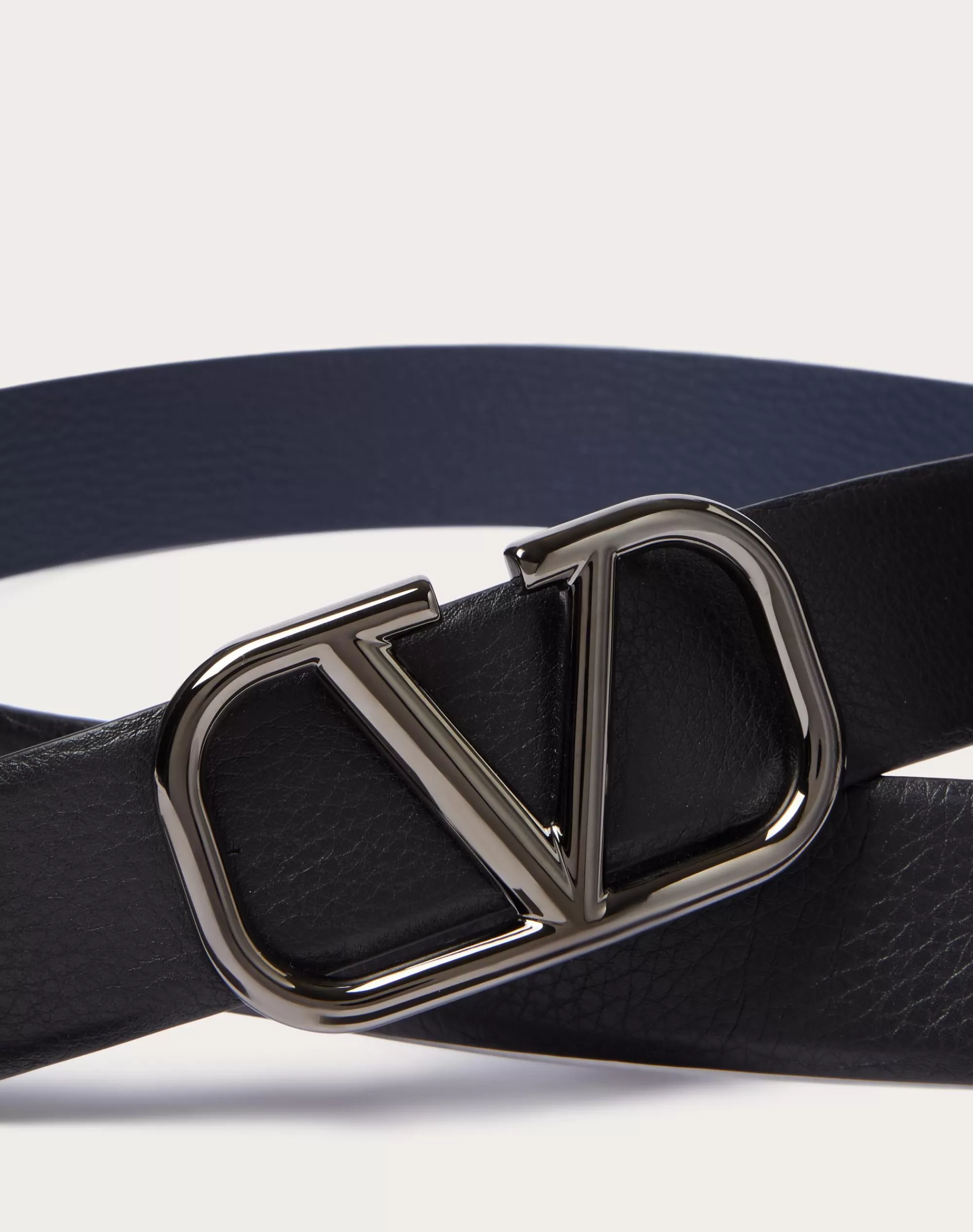 Valentino VLOGO SIGNATURE REVERSIBLE BELT Black/marine Flash Sale