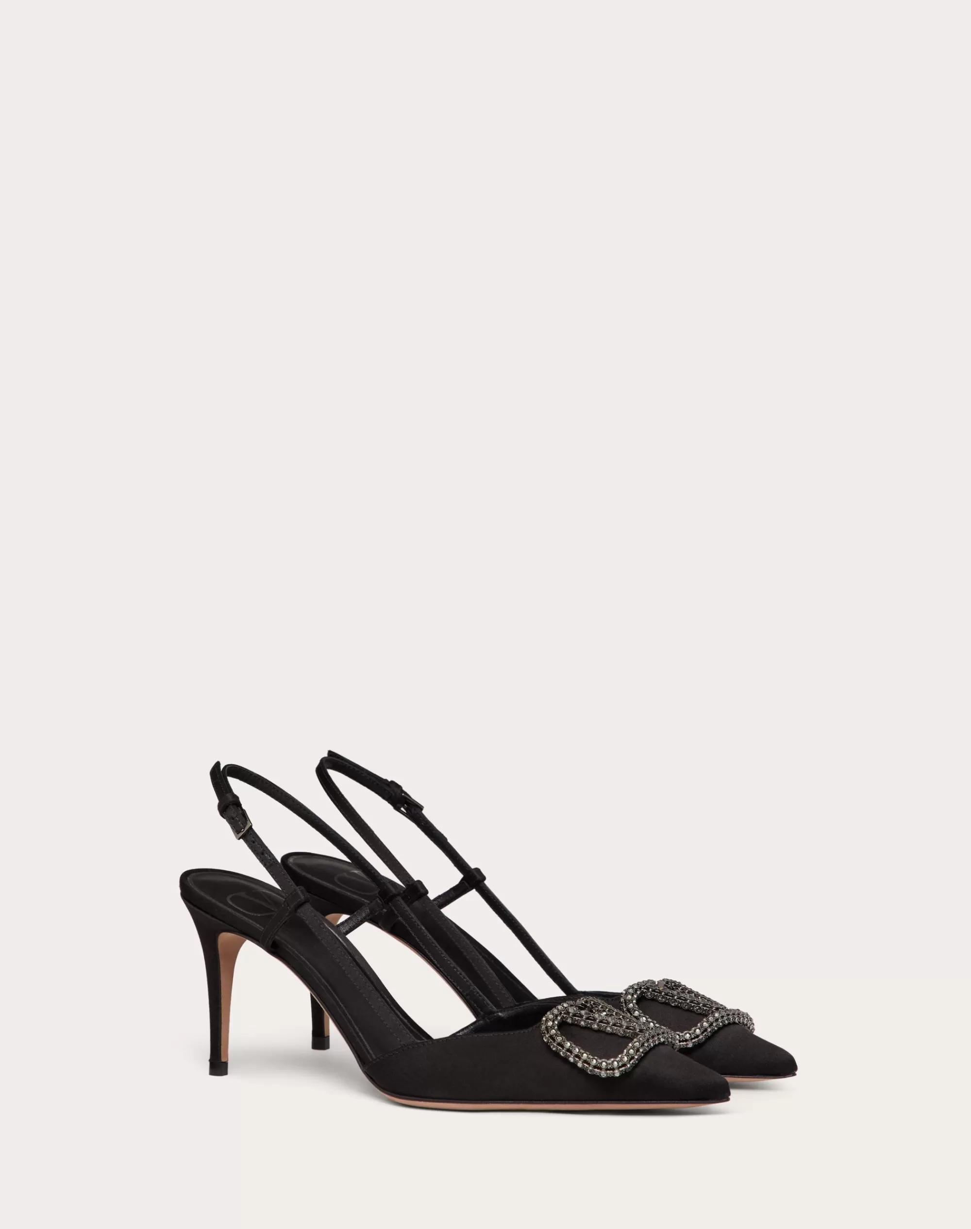 Valentino VLOGO SIGNATURE SATIN SLINGBACK PUMPS 80MM Best Sale