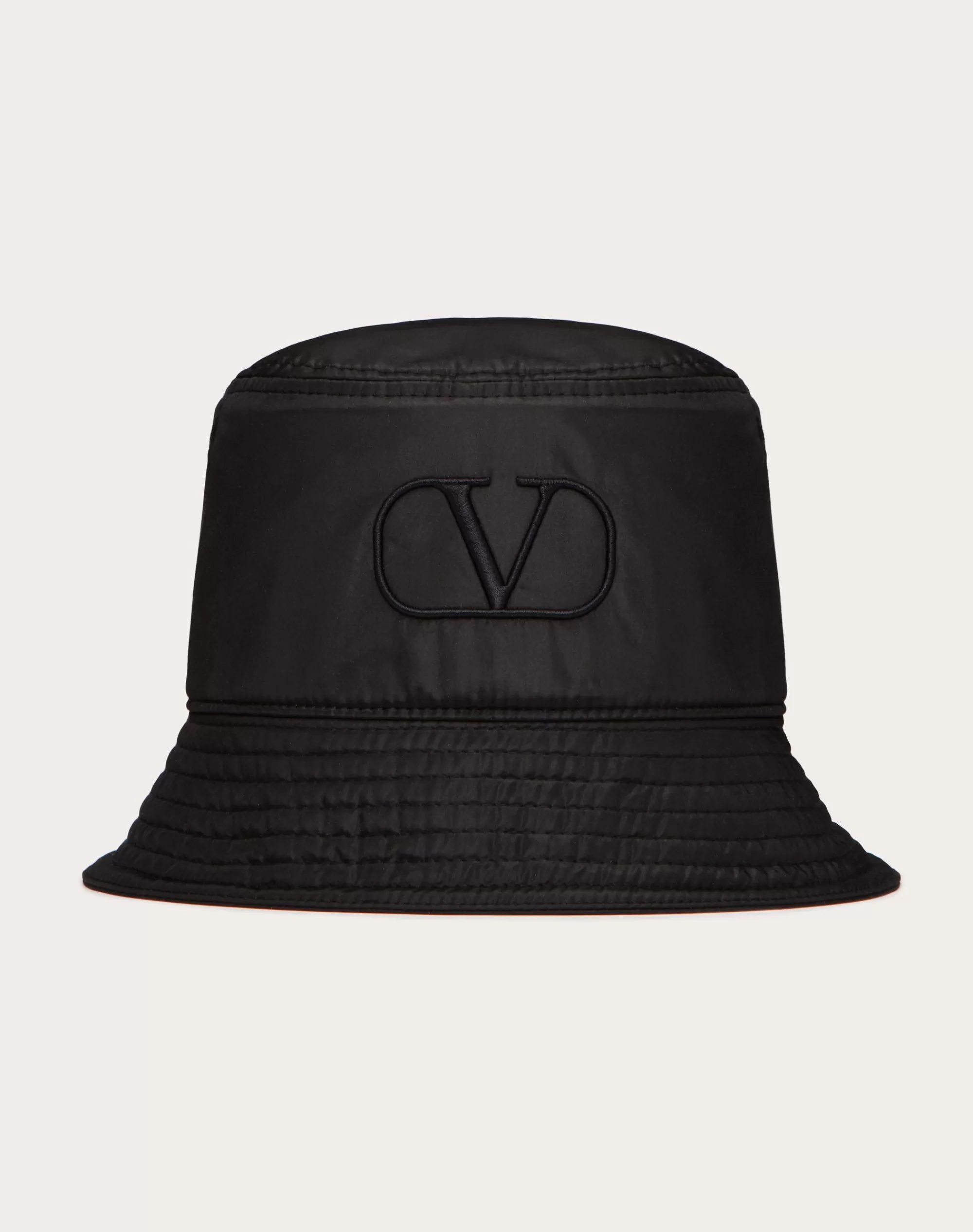 Valentino VLOGO SIGNATURE SILK BUCKET HAT Black Cheap