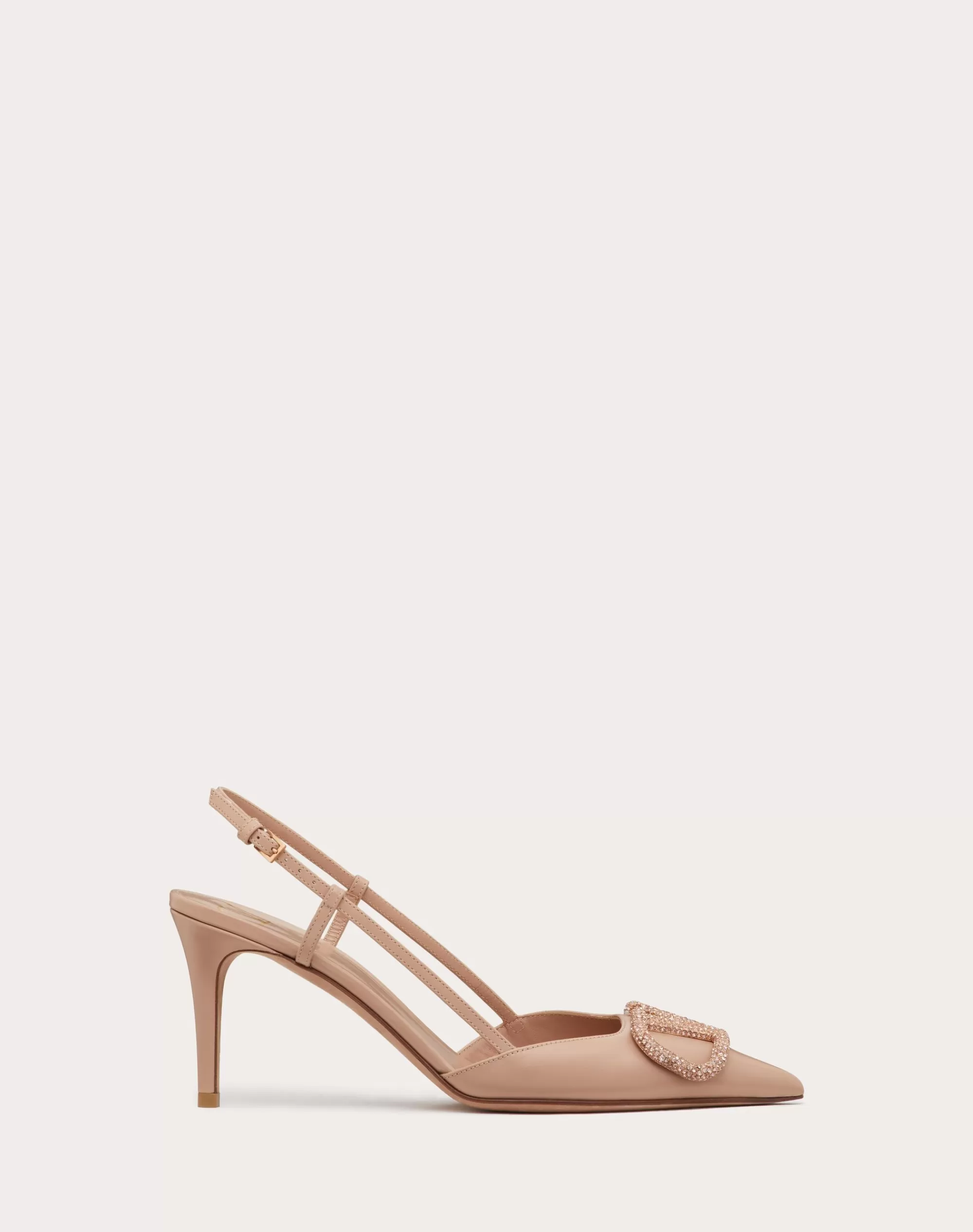 Valentino VLOGO SIGNATURE SLINGBACK PUMP IN CALFSKIN LEATHER 80MM Clearance