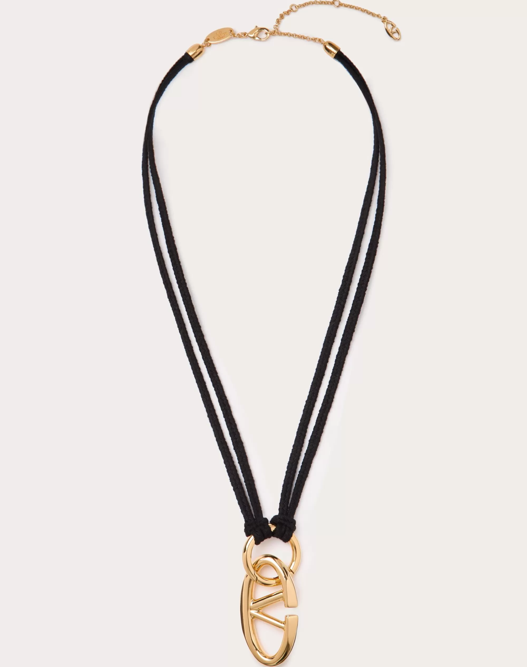 Valentino VLOGO THE BOLD EDITION ROPE AND METAL NECKLACE Discount