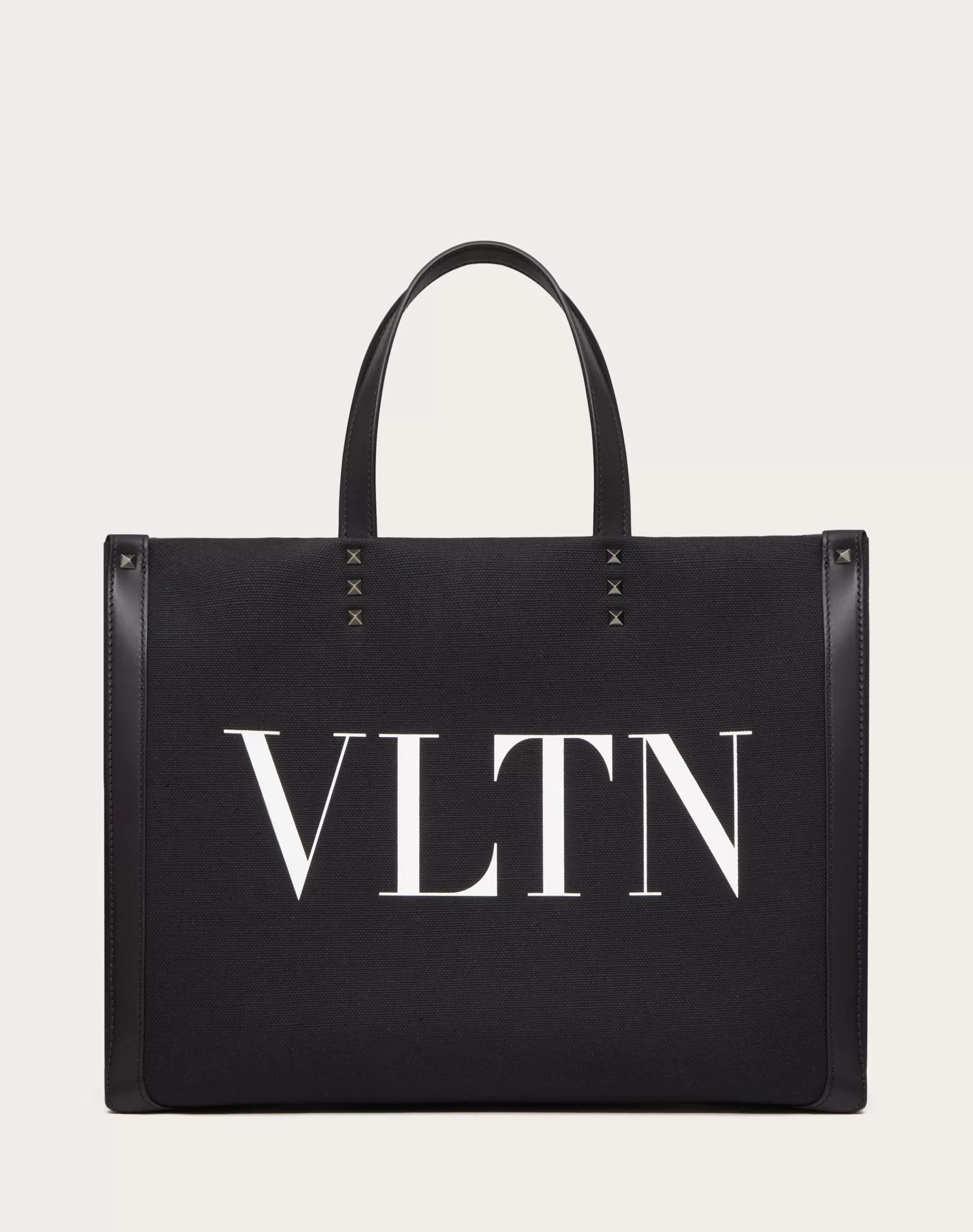 Valentino VLTN ECOLAB MEDIUM CANVAS SHOPPER Black Shop