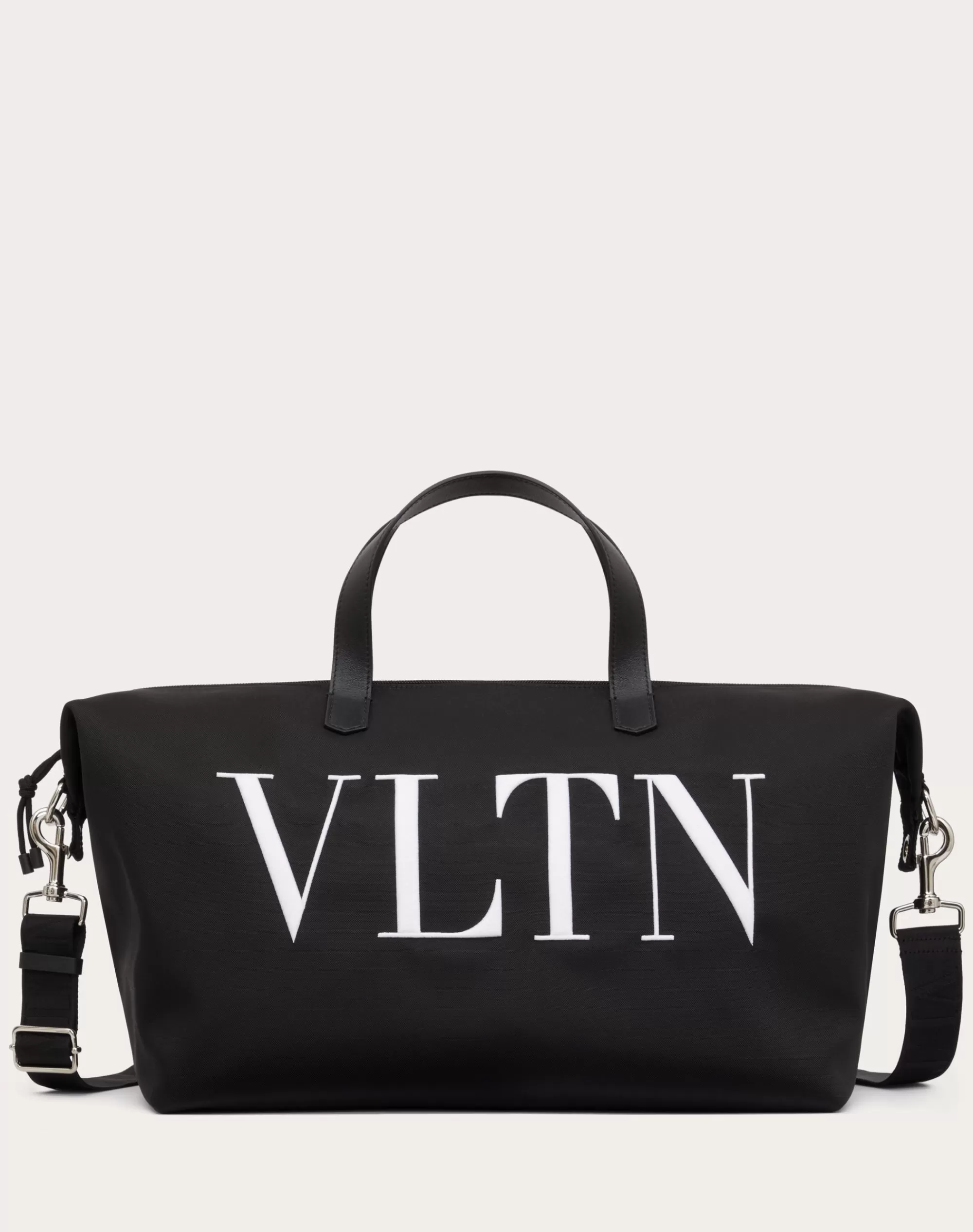 Valentino VLTN NYLON TRAVEL BAG Black/white Discount