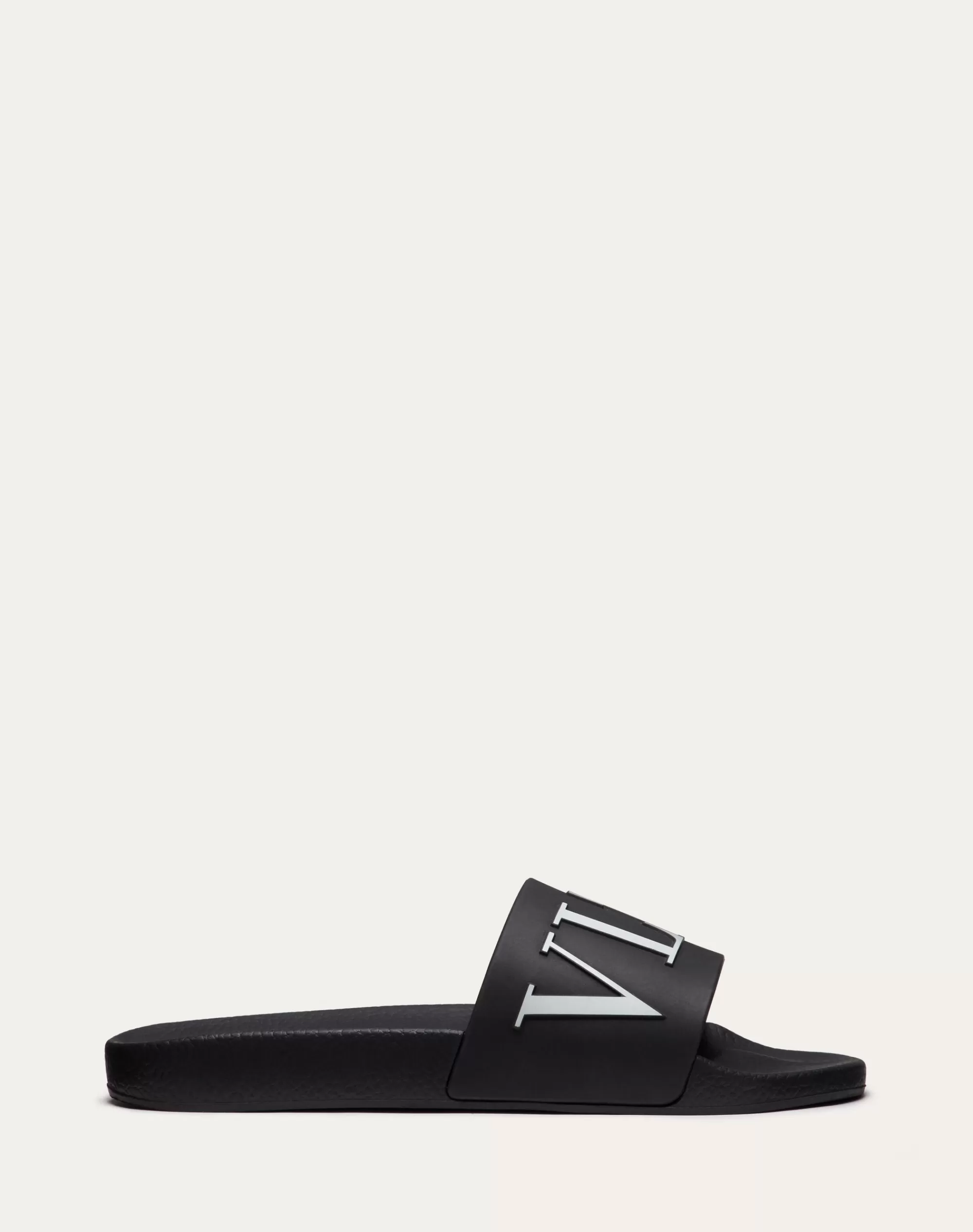 Valentino VLTN RUBBER SLIDER SANDAL Black Shop