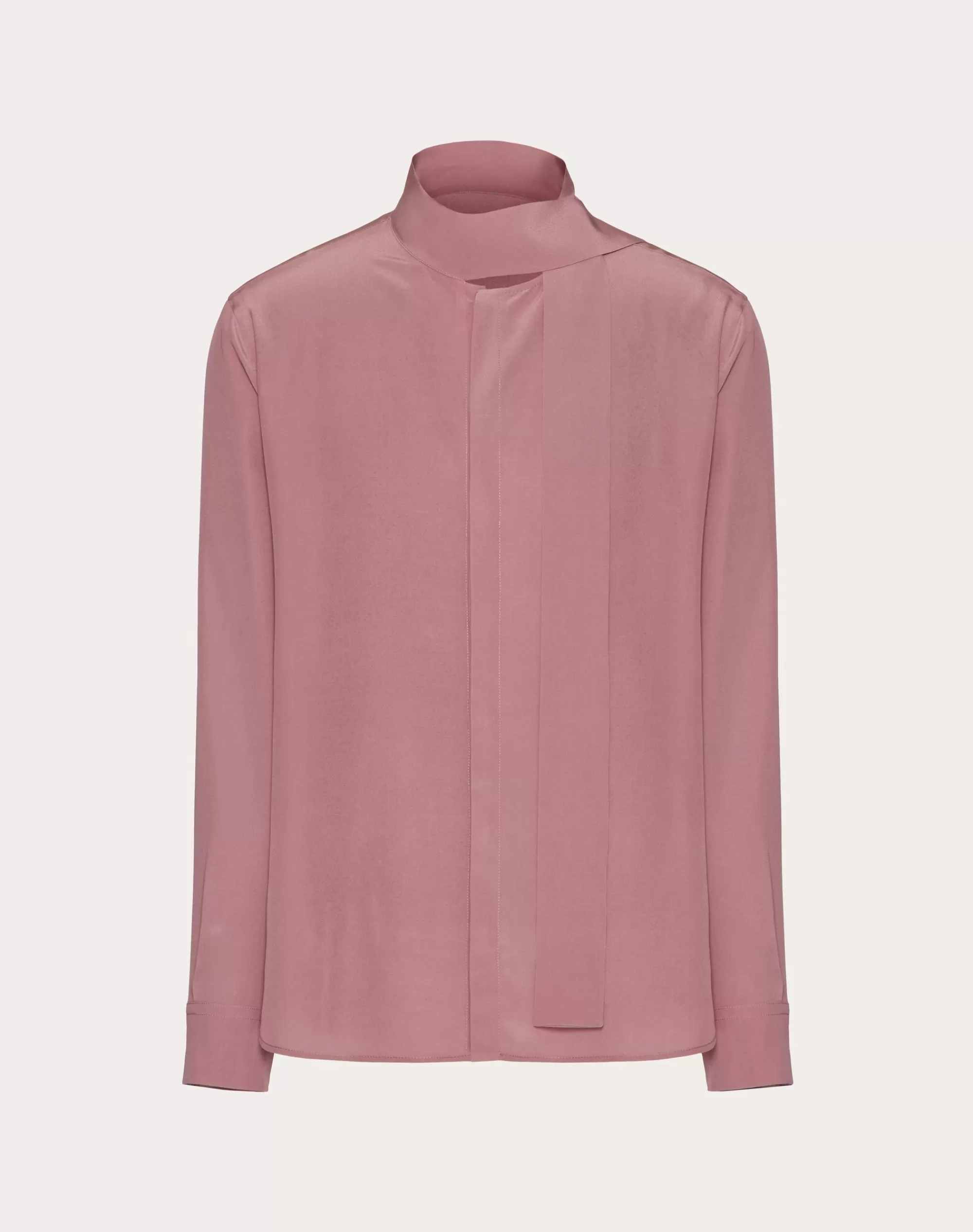 Valentino WASHED SILK SHIRT WITH NECK TIE Hot