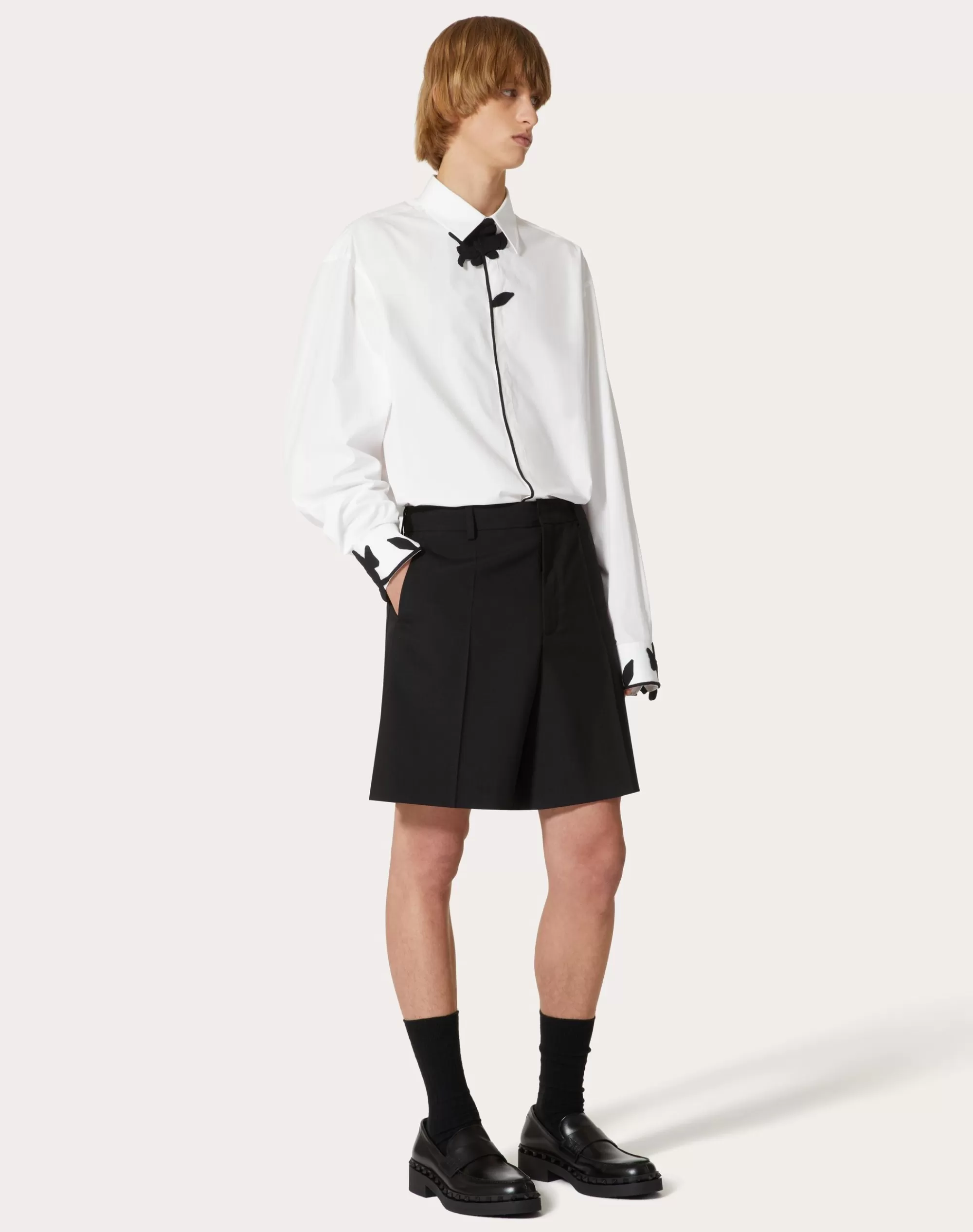 Valentino WOOL BERMUDA SHORTS Black Fashion