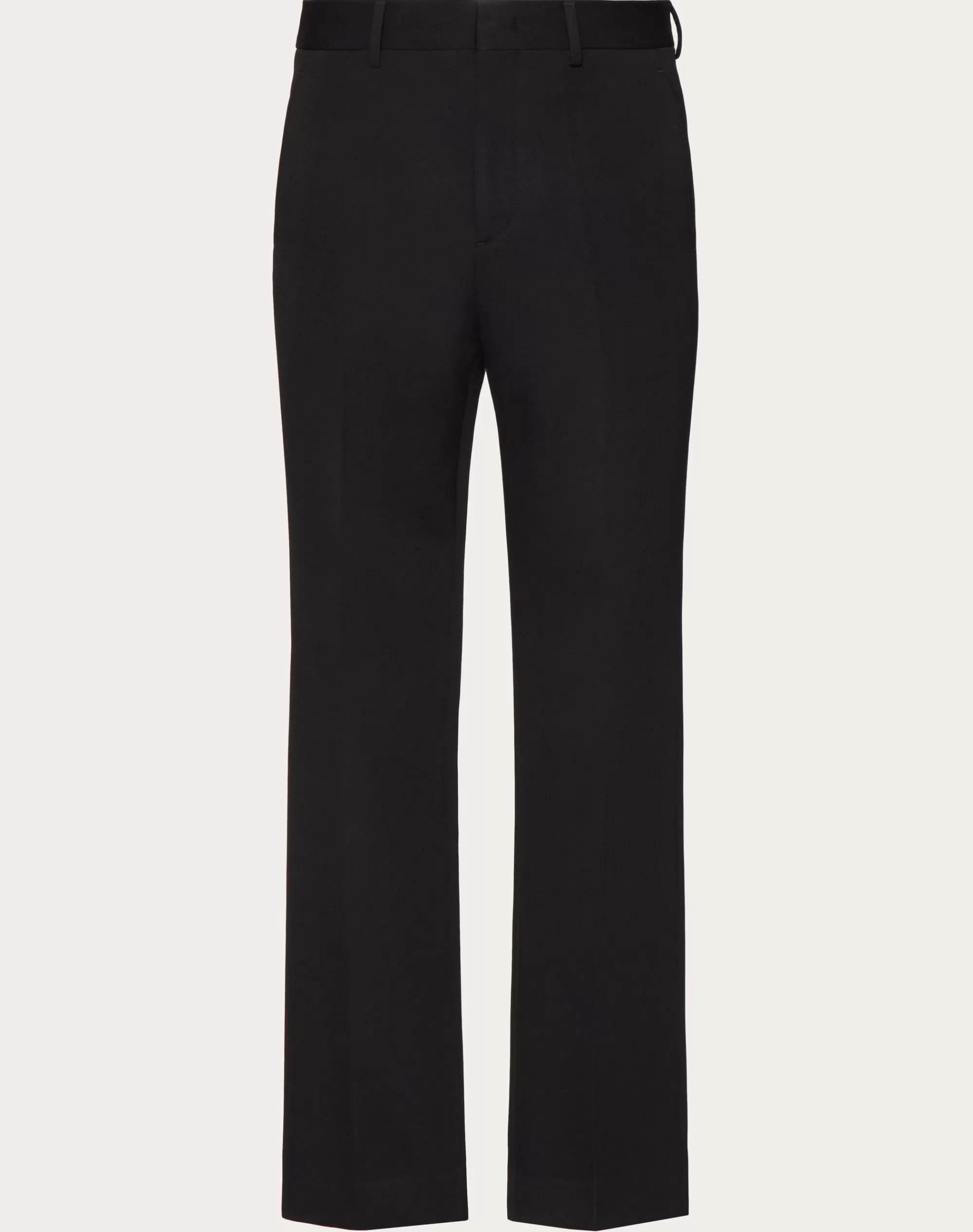 Valentino WOOL GRISAILLE PANTS Black Store