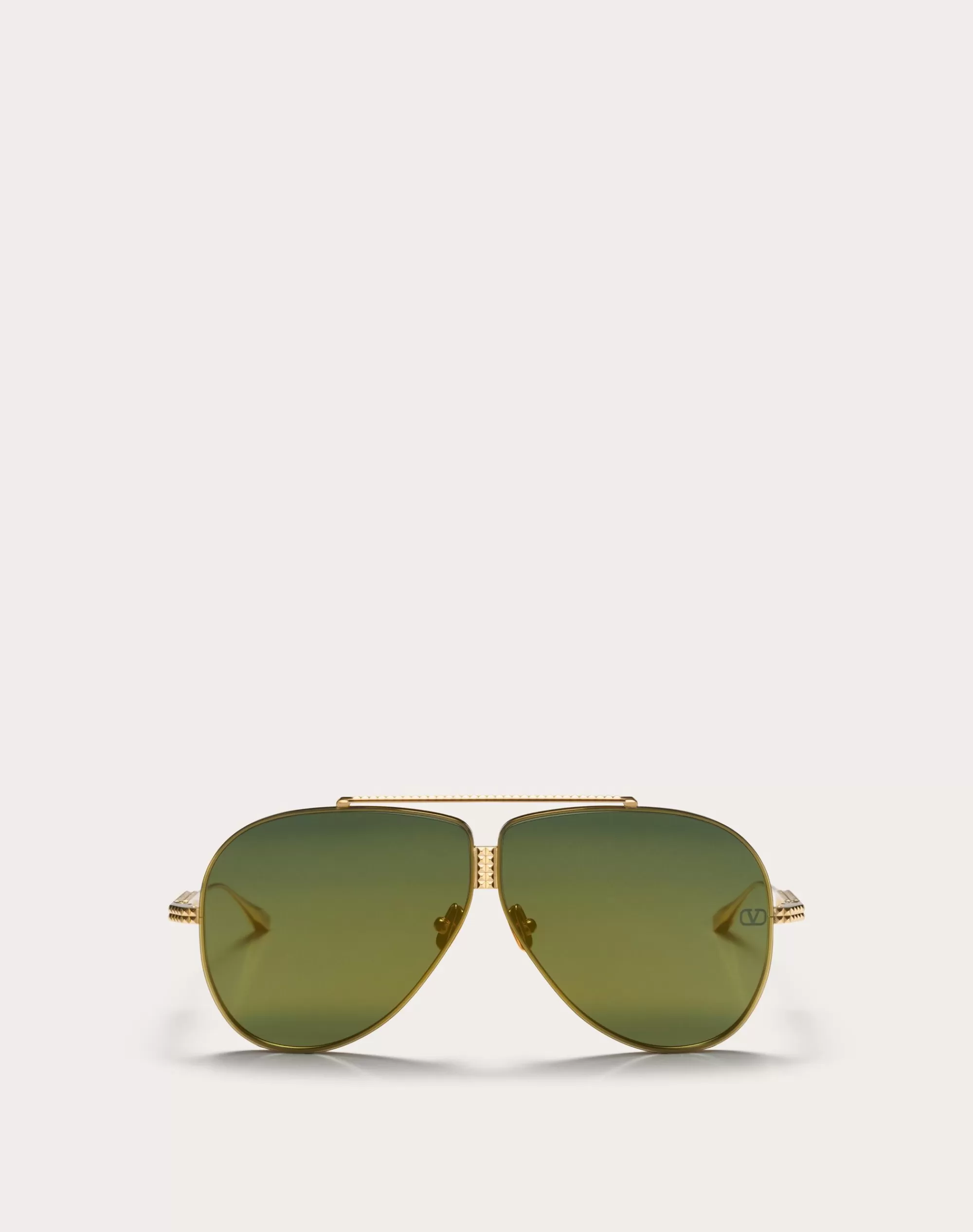 Valentino XVI - PILOT TITANIUM STUD FRAME Gold/gradientGreen New