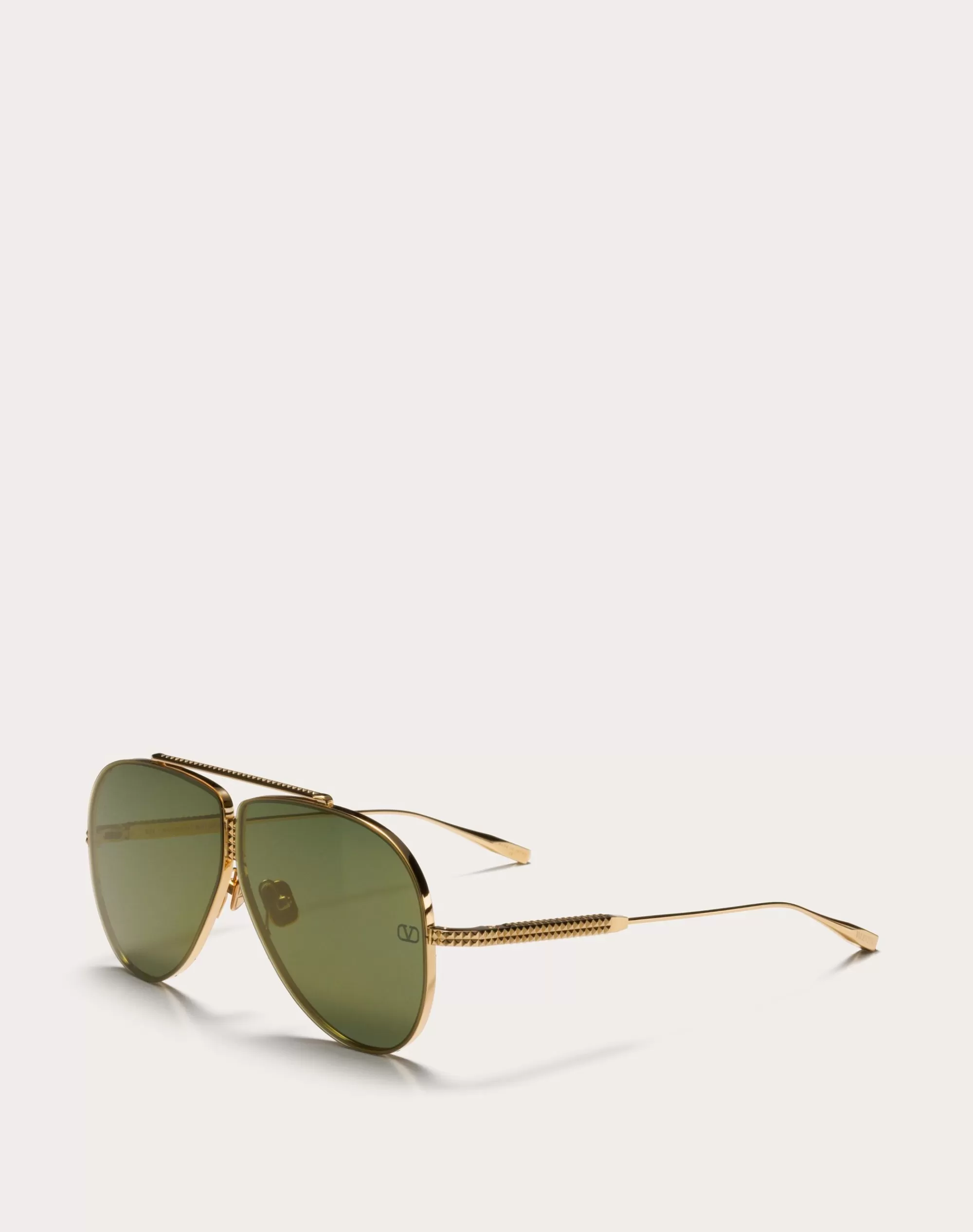 Valentino XVI - PILOT TITANIUM STUD FRAME Gold/gradientGreen New