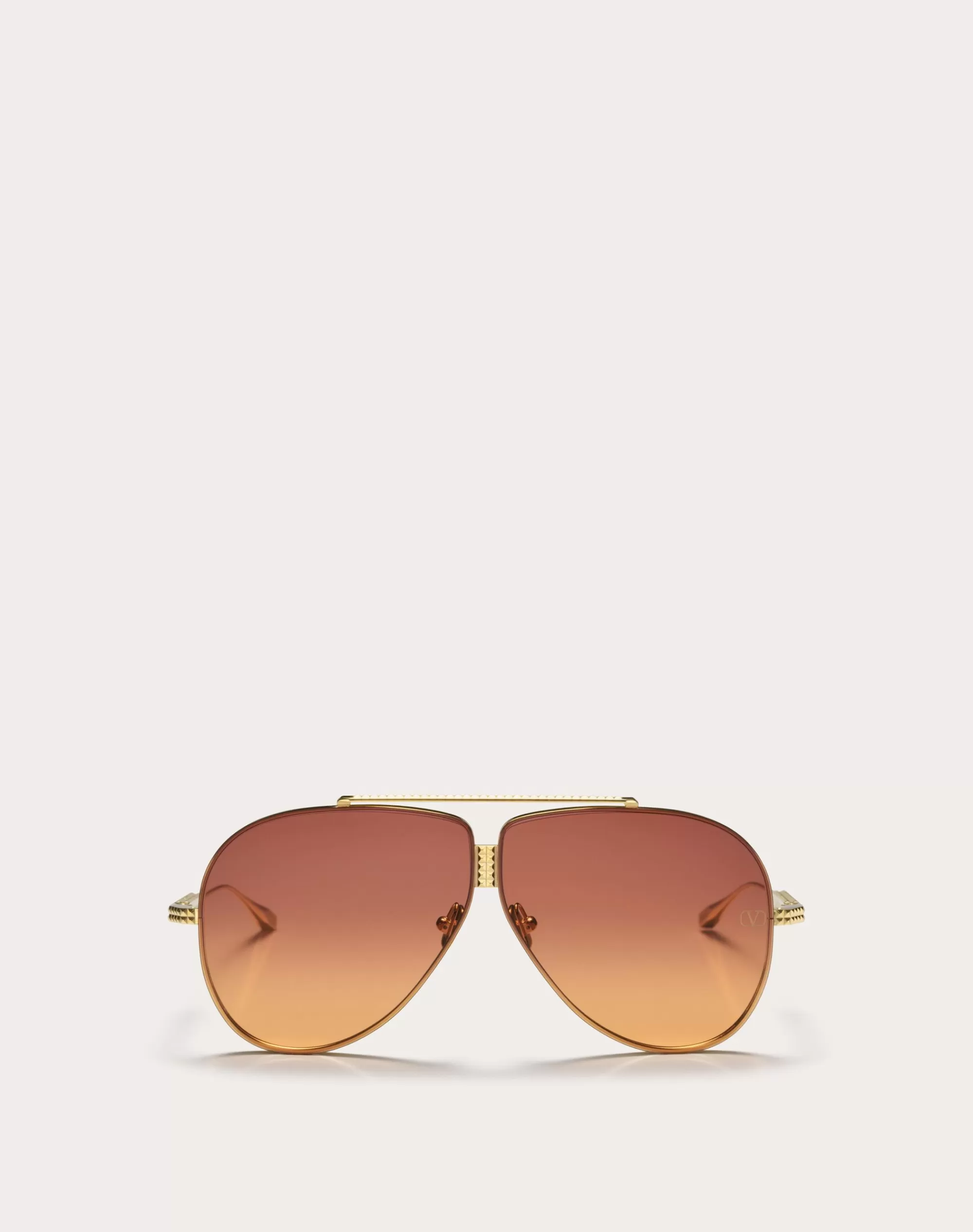 Valentino XVI - PILOT TITANIUM STUD FRAME Gold/​violetToOrangeGradient Best Sale